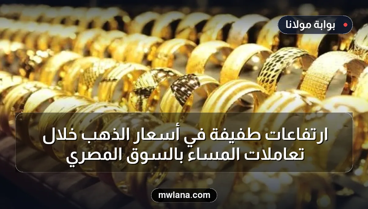 ارتفاعات طفيفة في أسعار الذهب خلال تعاملات المساء بالسوق المصري