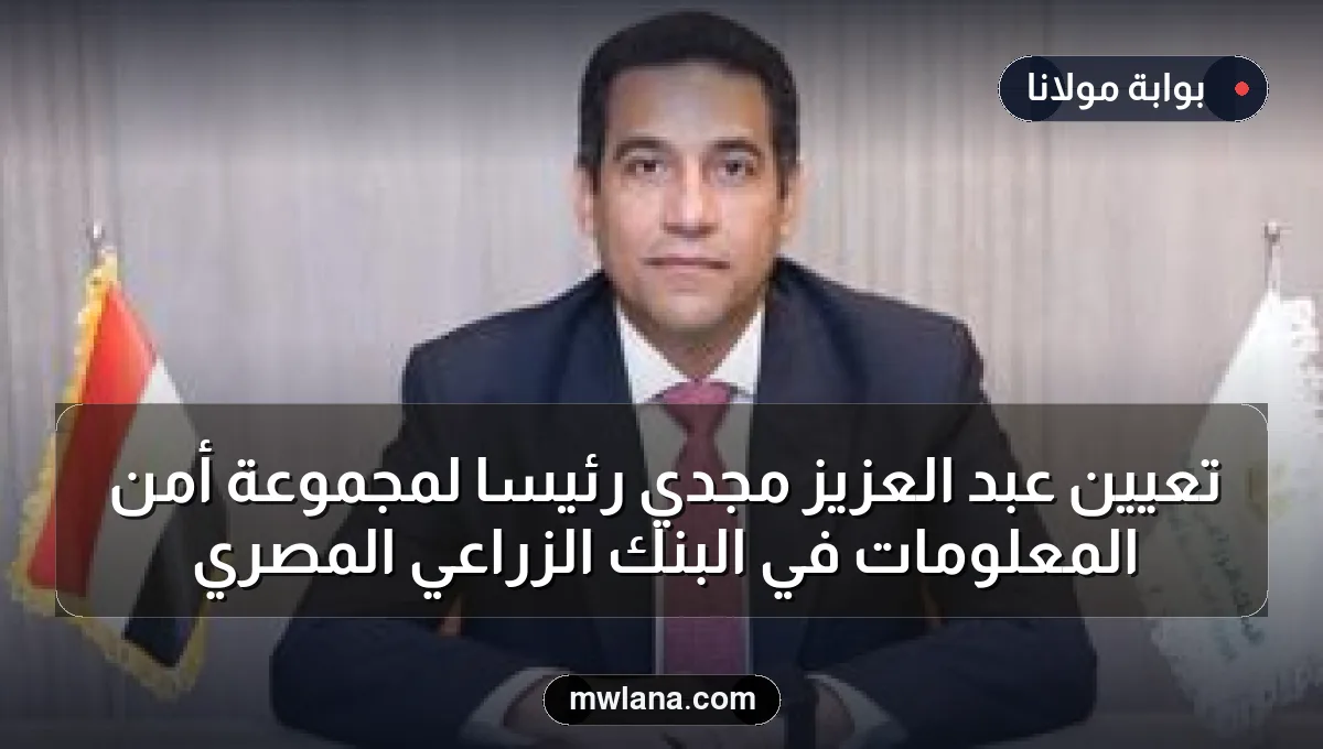 تعيين عبد العزيز مجدي رئيساً لمجموعة أمن المعلومات في البنك الزراعي المصري