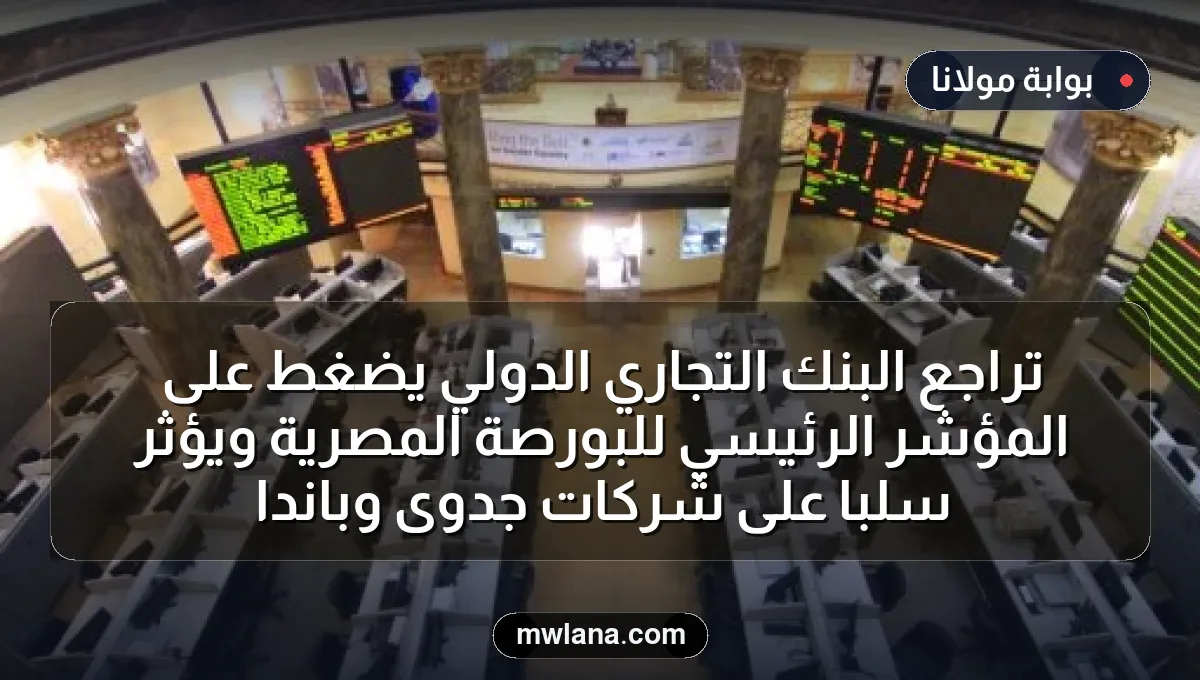 تراجع البنك التجاري الدولي يضغط على المؤشر الرئيسي للبورصة المصرية ويؤثر سلباً على شركات جدوى وباندا