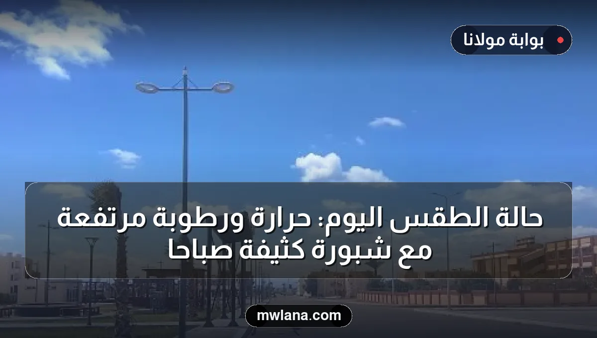 حالة الطقس اليوم: حرارة ورطوبة مرتفعة مع شبورة كثيفة صباحاً
