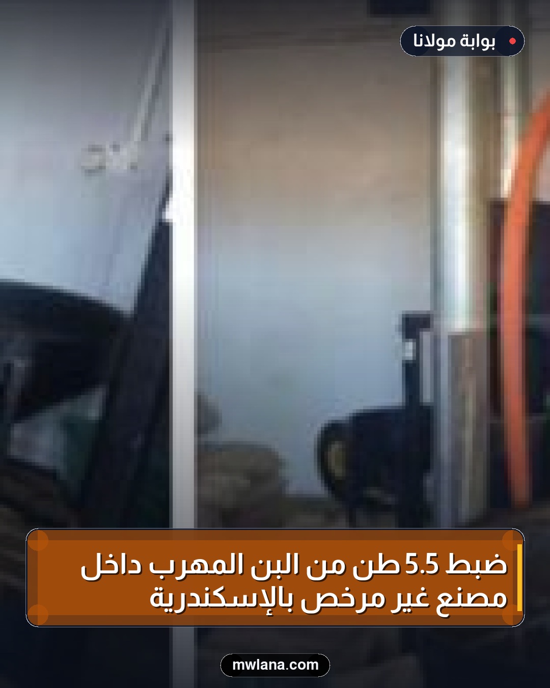 ضبط 5.5 طن من البن المهرب داخل مصنع غير مرخص بالإسكندرية