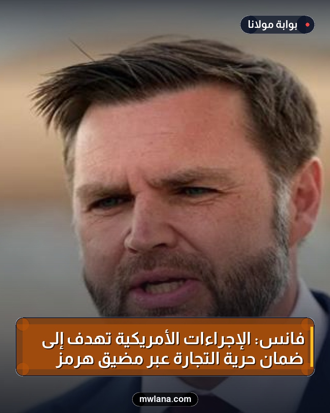 فانس: الإجراءات الأمريكية تهدف إلى ضمان حرية التجارة عبر مضيق هرمز