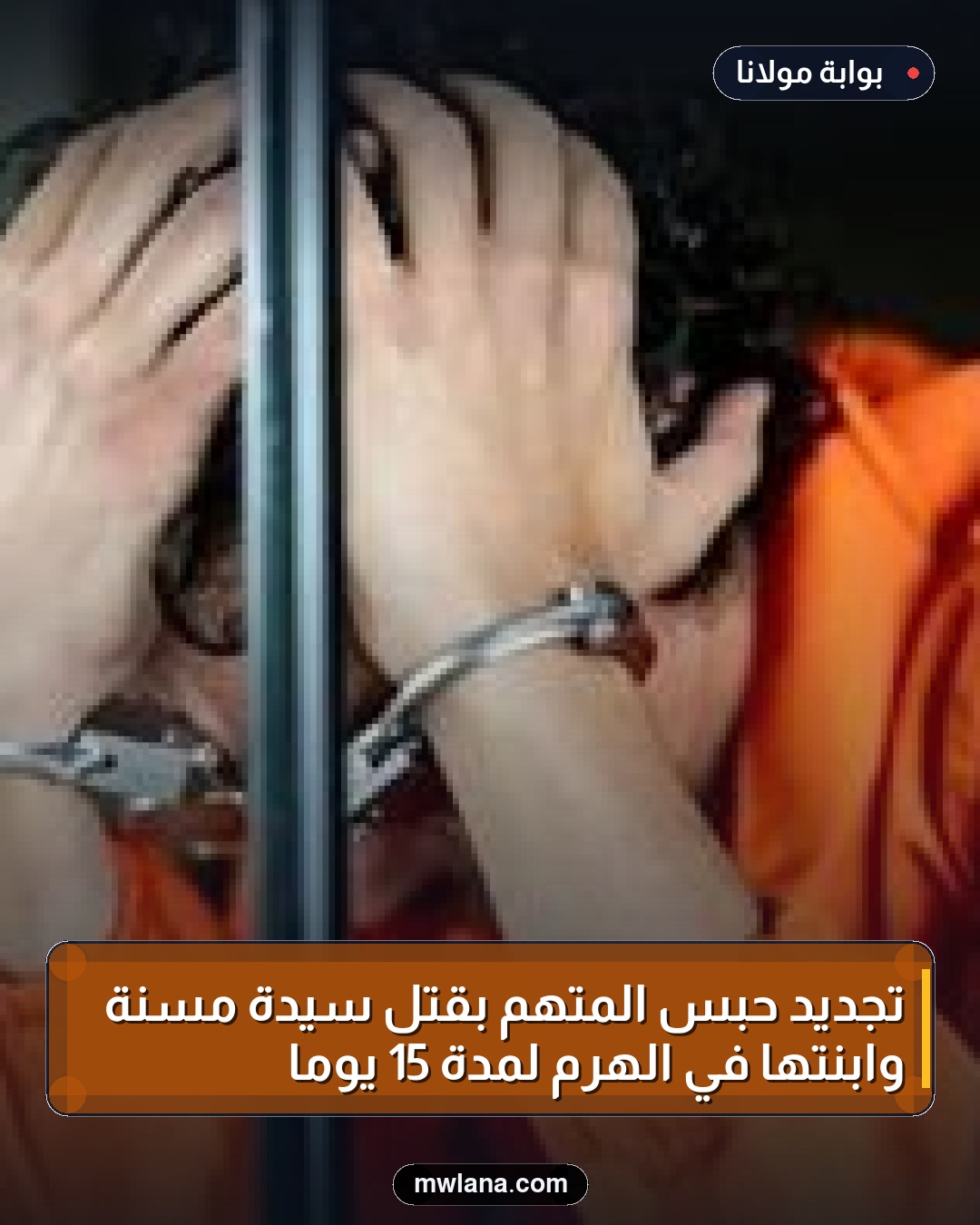 تجديد حبس المتهم بقتل سيدة مسنّة وابنتها في الهرم لمدة 15 يومًا