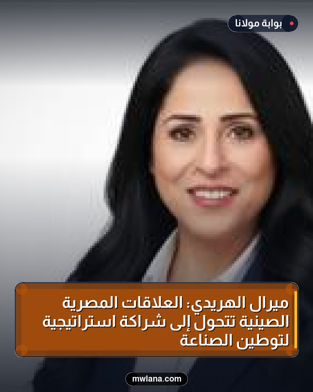 ميرال الهريدي: العلاقات المصرية الصينية تتحول إلى شراكة استراتيجية لتوطين الصناعة