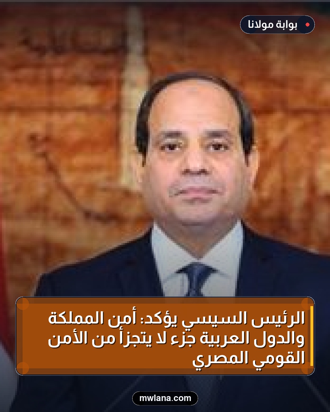 الرئيس السيسي يؤكد: أمن المملكة والدول العربية جزء لا يتجزأ من الأمن القومي المصري