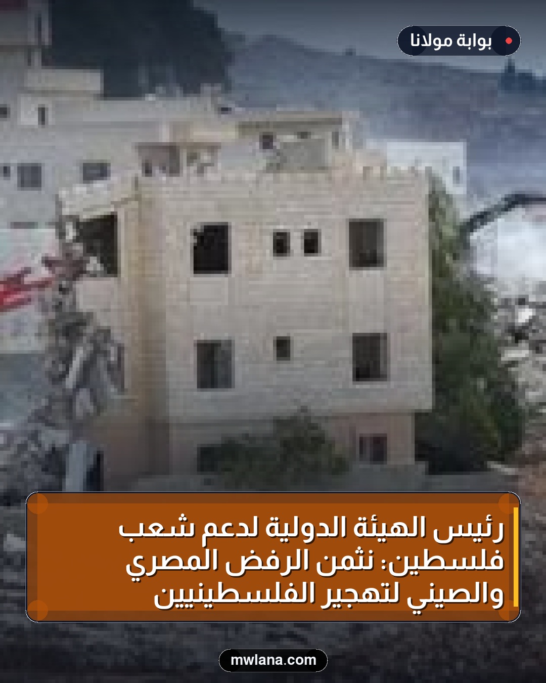 رئيس الهيئة الدولية لدعم شعب فلسطين: نثمن الرفض المصري والصيني لتهجير الفلسطينيين
