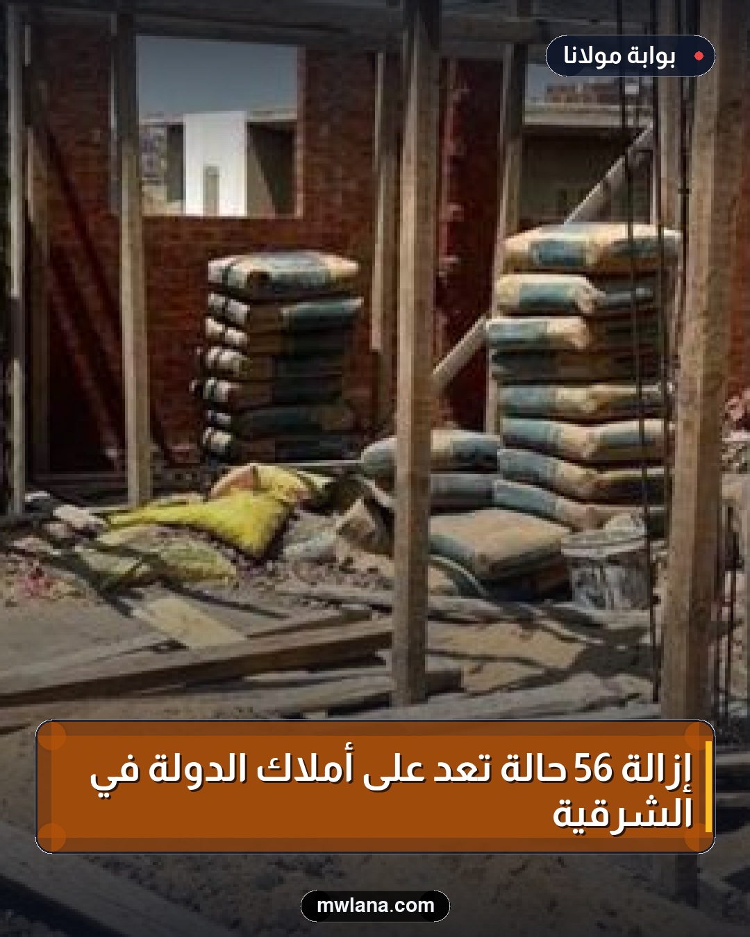 إزالة 56 حالة تعدٍ على أملاك الدولة في الشرقية