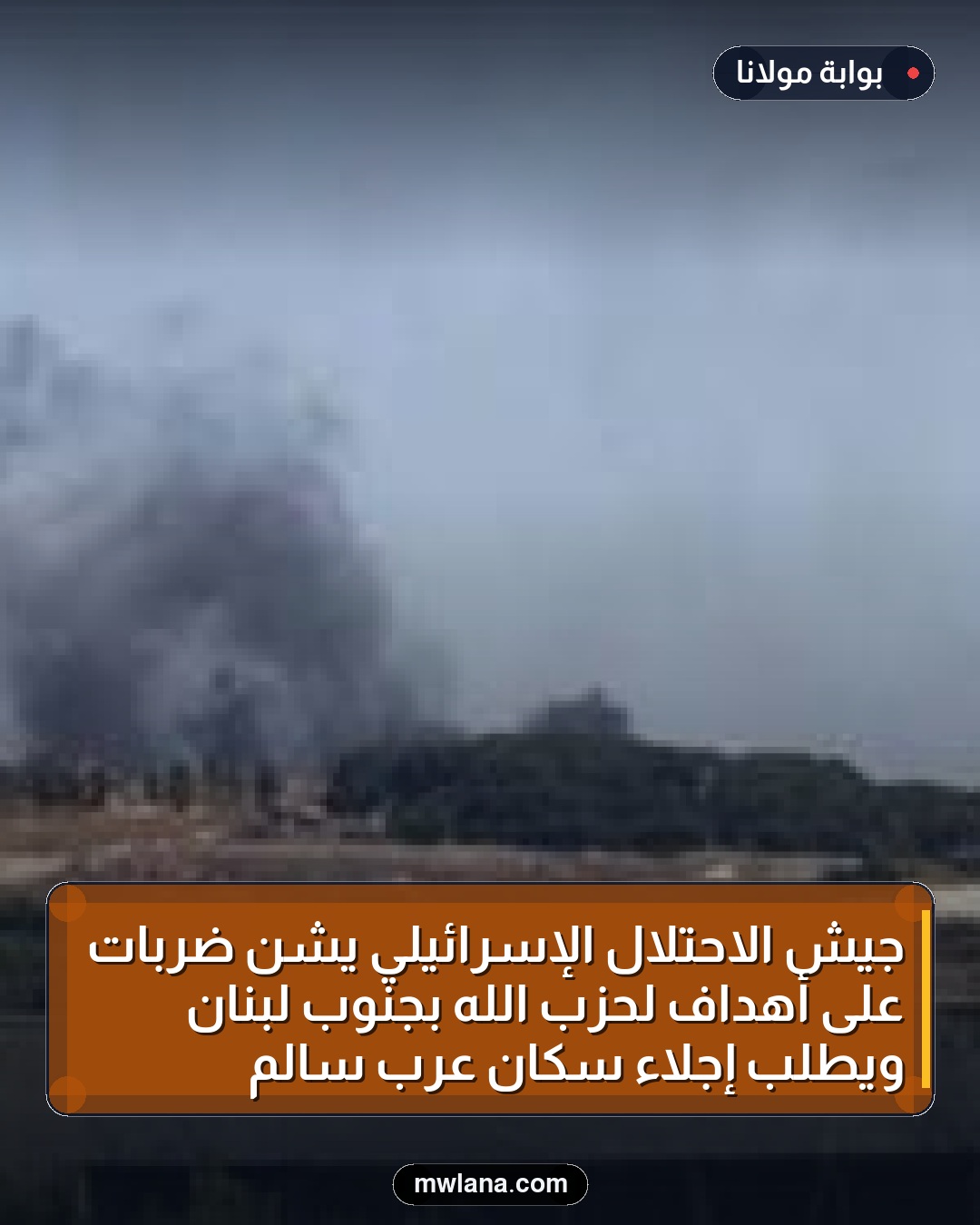 جيش الاحتلال الإسرائيلي يشن ضربات على أهداف لحزب الله بجنوب لبنان ويطلب إجلاء سكان عرب سالم