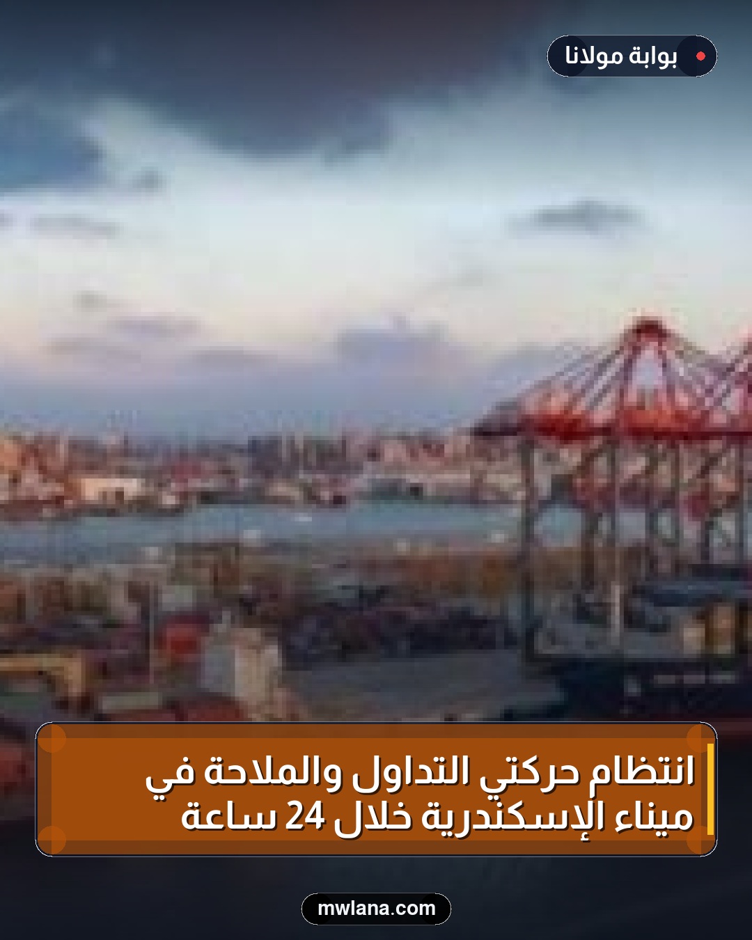 انتظام حركتي التداول والملاحة في ميناء الإسكندرية خلال 24 ساعة