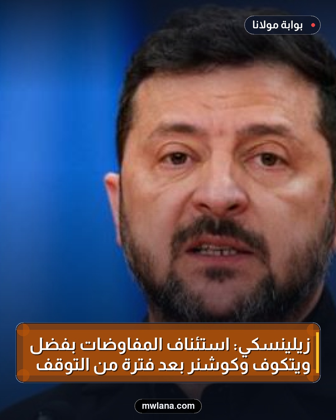 زيلينسكي: استئناف المفاوضات بفضل ويتكوف وكوشنر بعد فترة من التوقف