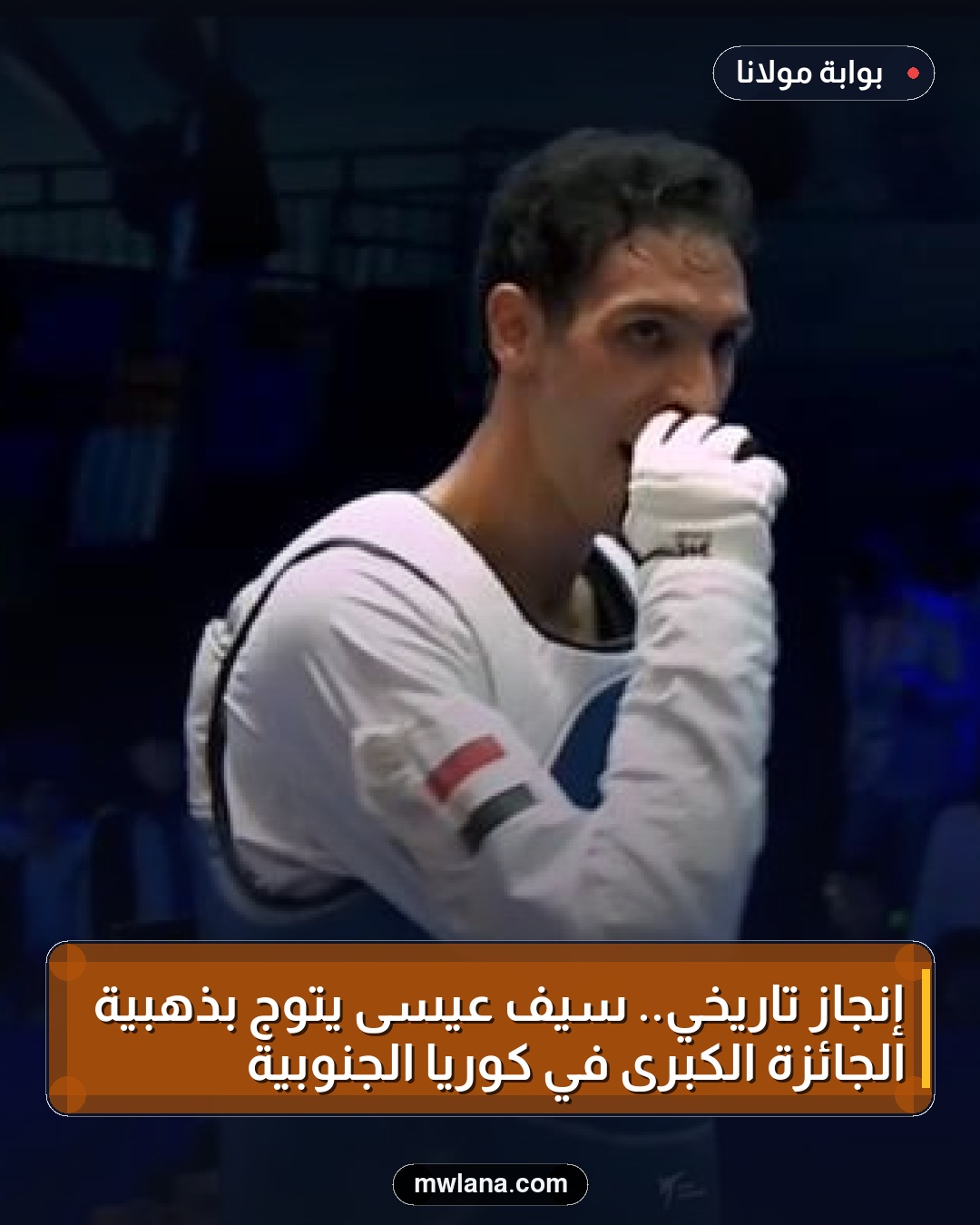 إنجاز تاريخي.. سيف عيسى يتوج بذهبية الجائزة الكبرى في كوريا الجنوبية