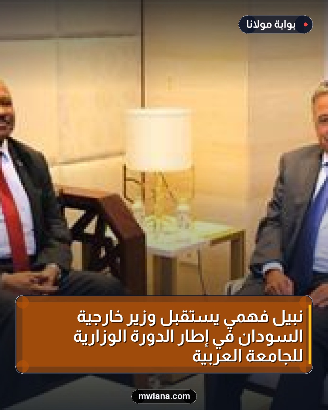 نبيل فهمي يستقبل وزير خارجية السودان في إطار الدورة الوزارية للجامعة العربية
